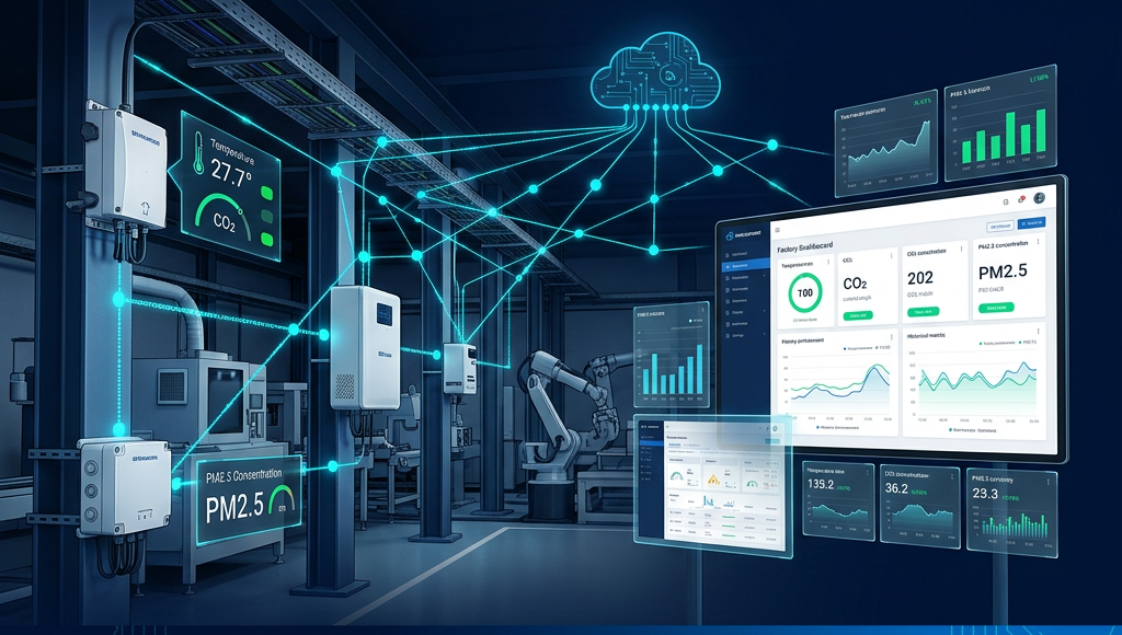 Industrial monitoring and data visualisation system.